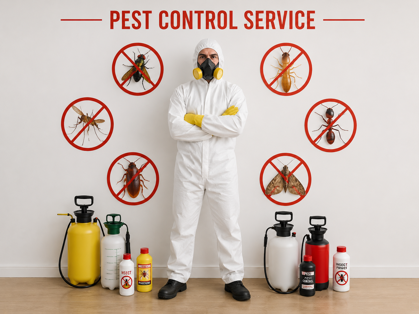 JCS Pest Control technician inspecting property